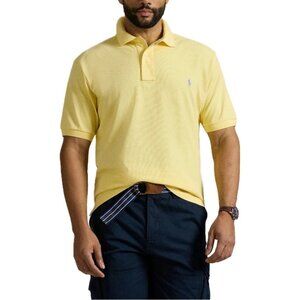POLO RALPH LAUREN Men’s Mesh Polo Shirt Short Sleeves Resort Gold Yellow M